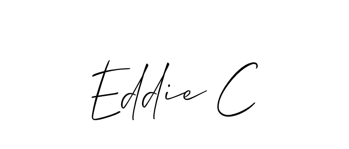 Similarly Allison_Script is the best handwritten signature design. Signature creator online .You can use it as an online autograph creator for name Eddie C. Eddie C signature style 2 images and pictures png