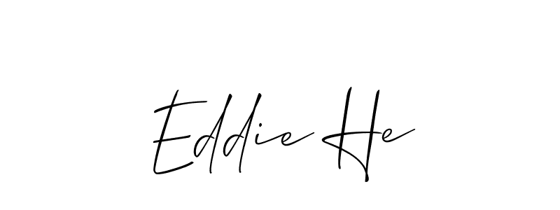 Create a beautiful signature design for name Eddie He. With this signature (Allison_Script) fonts, you can make a handwritten signature for free. Eddie He signature style 2 images and pictures png