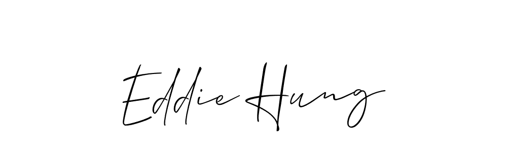 Use a signature maker to create a handwritten signature online. With this signature software, you can design (Allison_Script) your own signature for name Eddie Hung. Eddie Hung signature style 2 images and pictures png