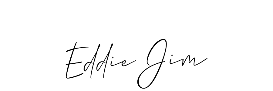 Make a beautiful signature design for name Eddie Jim. With this signature (Allison_Script) style, you can create a handwritten signature for free. Eddie Jim signature style 2 images and pictures png