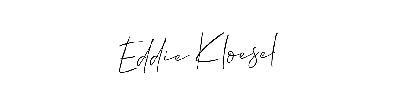 Design your own signature with our free online signature maker. With this signature software, you can create a handwritten (Allison_Script) signature for name Eddie Kloesel. Eddie Kloesel signature style 2 images and pictures png