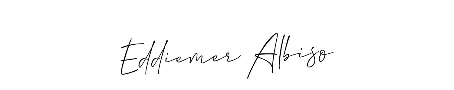 How to make Eddiemer Albiso signature? Allison_Script is a professional autograph style. Create handwritten signature for Eddiemer Albiso name. Eddiemer Albiso signature style 2 images and pictures png