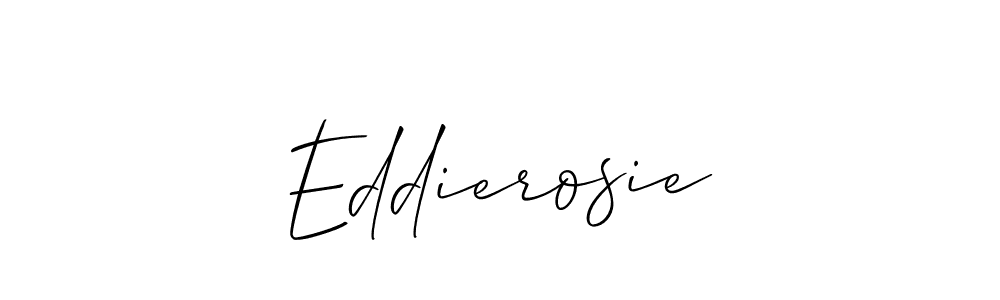 Use a signature maker to create a handwritten signature online. With this signature software, you can design (Allison_Script) your own signature for name Eddierosie. Eddierosie signature style 2 images and pictures png