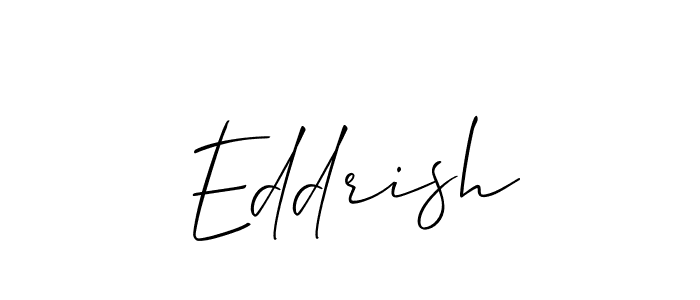 Create a beautiful signature design for name Eddrish. With this signature (Allison_Script) fonts, you can make a handwritten signature for free. Eddrish signature style 2 images and pictures png
