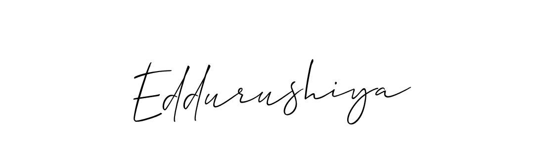 Also You can easily find your signature by using the search form. We will create Eddurushiya name handwritten signature images for you free of cost using Allison_Script sign style. Eddurushiya signature style 2 images and pictures png