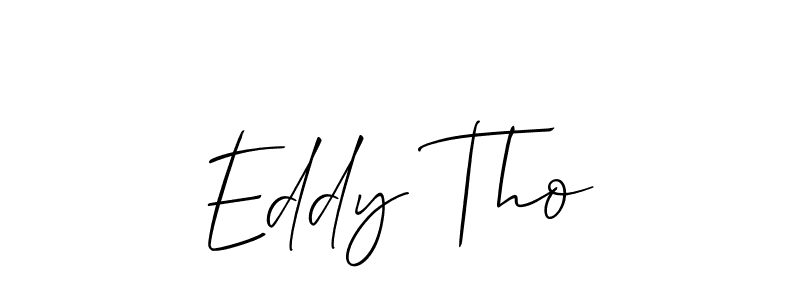 The best way (Allison_Script) to make a short signature is to pick only two or three words in your name. The name Eddy Tho include a total of six letters. For converting this name. Eddy Tho signature style 2 images and pictures png