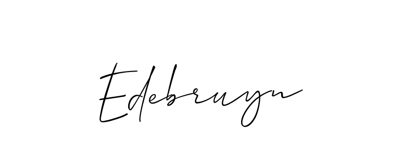 Allison_Script is a professional signature style that is perfect for those who want to add a touch of class to their signature. It is also a great choice for those who want to make their signature more unique. Get Edebruyn name to fancy signature for free. Edebruyn signature style 2 images and pictures png