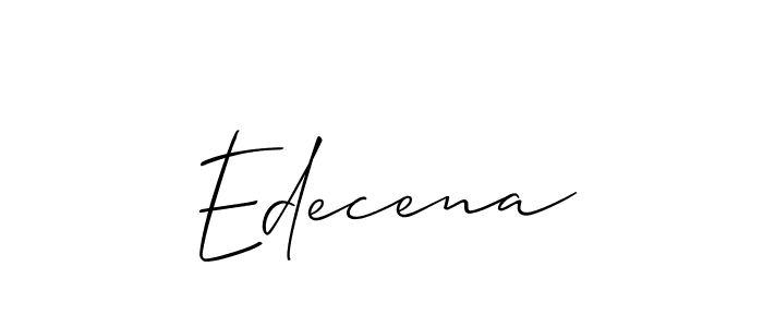 You should practise on your own different ways (Allison_Script) to write your name (Edecena) in signature. don't let someone else do it for you. Edecena signature style 2 images and pictures png