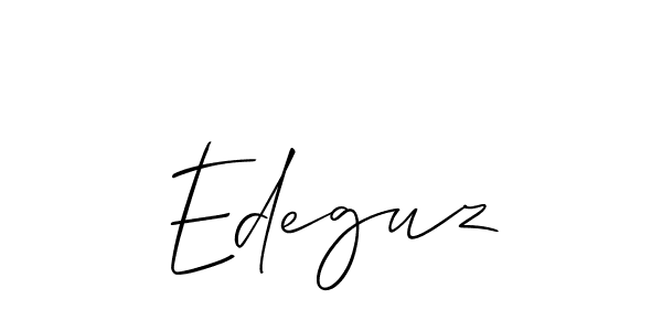 Create a beautiful signature design for name Edeguz. With this signature (Allison_Script) fonts, you can make a handwritten signature for free. Edeguz signature style 2 images and pictures png