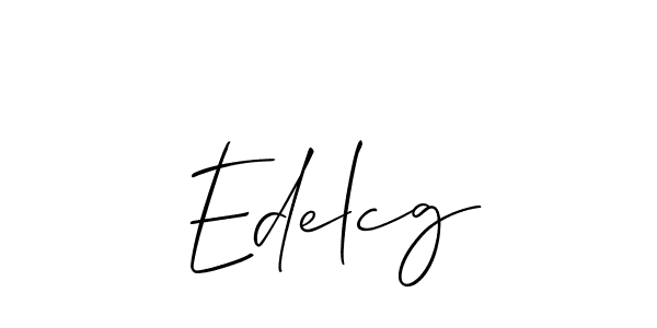 Use a signature maker to create a handwritten signature online. With this signature software, you can design (Allison_Script) your own signature for name Edelcg. Edelcg signature style 2 images and pictures png