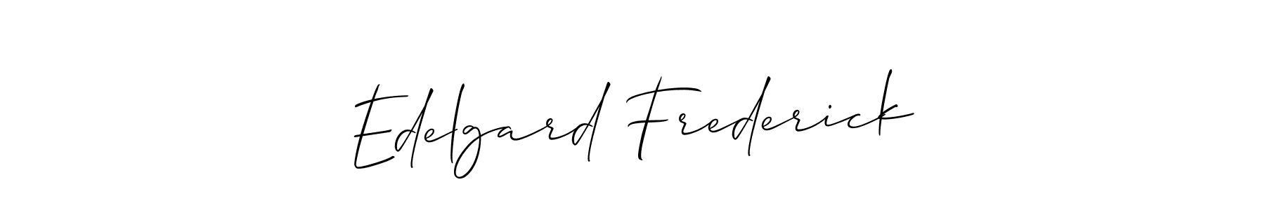 Design your own signature with our free online signature maker. With this signature software, you can create a handwritten (Allison_Script) signature for name Edelgard Frederick. Edelgard Frederick signature style 2 images and pictures png