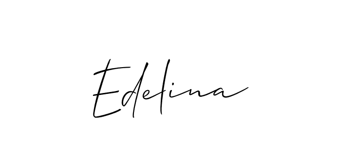 Make a beautiful signature design for name Edelina. With this signature (Allison_Script) style, you can create a handwritten signature for free. Edelina signature style 2 images and pictures png