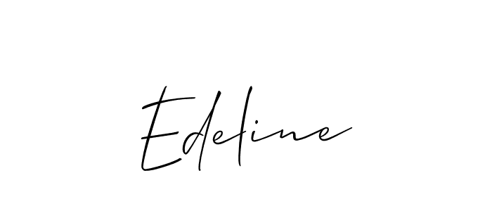 Design your own signature with our free online signature maker. With this signature software, you can create a handwritten (Allison_Script) signature for name Edeline. Edeline signature style 2 images and pictures png