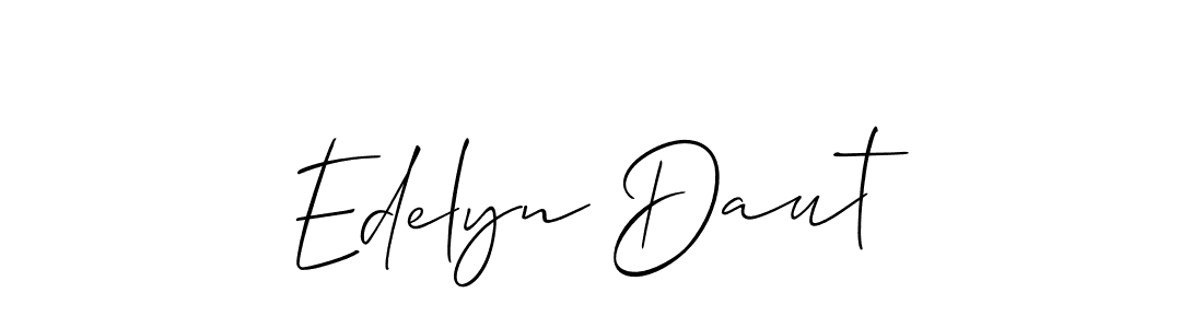 How to make Edelyn Daut name signature. Use Allison_Script style for creating short signs online. This is the latest handwritten sign. Edelyn Daut signature style 2 images and pictures png