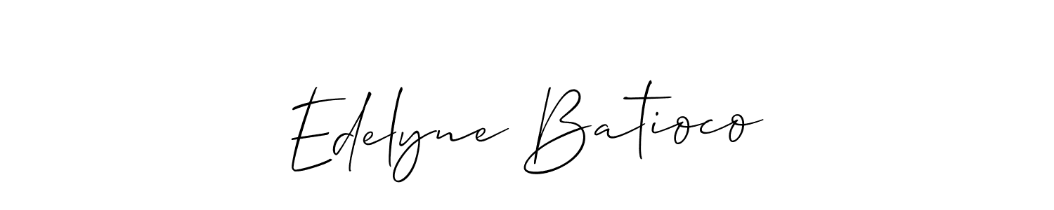 Also You can easily find your signature by using the search form. We will create Edelyne Batioco name handwritten signature images for you free of cost using Allison_Script sign style. Edelyne Batioco signature style 2 images and pictures png