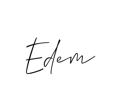 Allison_Script is a professional signature style that is perfect for those who want to add a touch of class to their signature. It is also a great choice for those who want to make their signature more unique. Get Edem name to fancy signature for free. Edem signature style 2 images and pictures png