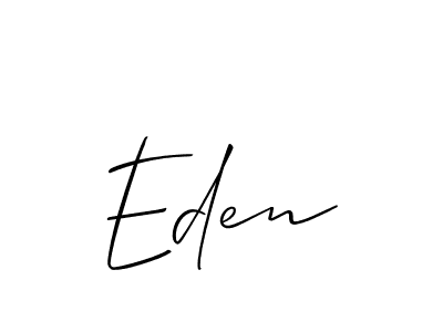Allison_Script is a professional signature style that is perfect for those who want to add a touch of class to their signature. It is also a great choice for those who want to make their signature more unique. Get Eden name to fancy signature for free. Eden signature style 2 images and pictures png