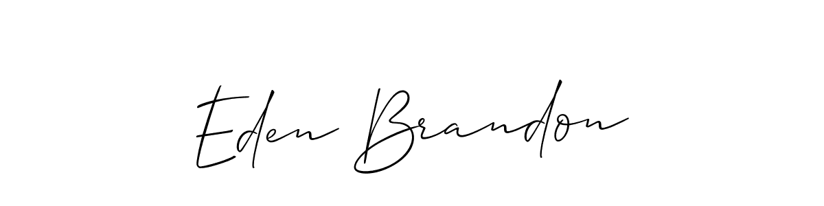 How to make Eden Brandon name signature. Use Allison_Script style for creating short signs online. This is the latest handwritten sign. Eden Brandon signature style 2 images and pictures png