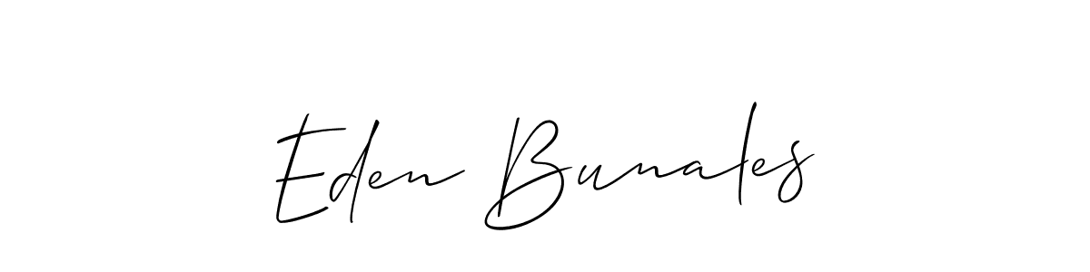 Also we have Eden Bunales name is the best signature style. Create professional handwritten signature collection using Allison_Script autograph style. Eden Bunales signature style 2 images and pictures png