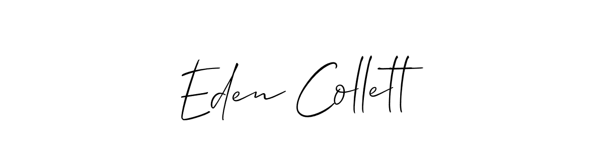 Similarly Allison_Script is the best handwritten signature design. Signature creator online .You can use it as an online autograph creator for name Eden Collett. Eden Collett signature style 2 images and pictures png