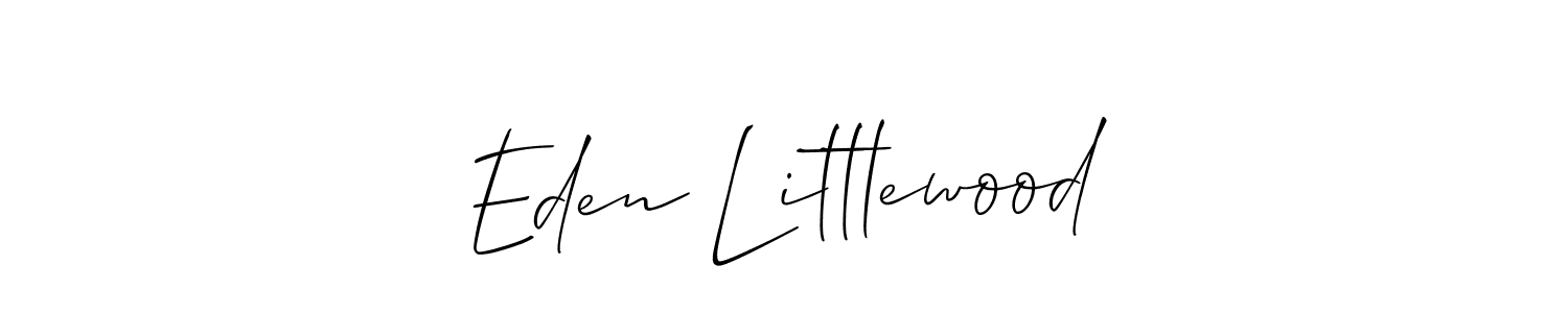 Also You can easily find your signature by using the search form. We will create Eden Littlewood name handwritten signature images for you free of cost using Allison_Script sign style. Eden Littlewood signature style 2 images and pictures png