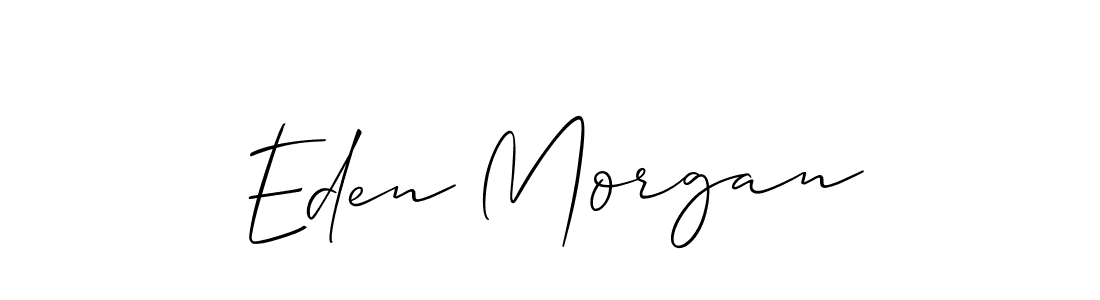 How to make Eden Morgan name signature. Use Allison_Script style for creating short signs online. This is the latest handwritten sign. Eden Morgan signature style 2 images and pictures png