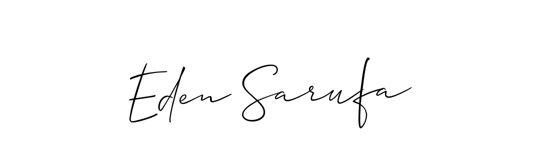 Similarly Allison_Script is the best handwritten signature design. Signature creator online .You can use it as an online autograph creator for name Eden Sarufa. Eden Sarufa signature style 2 images and pictures png