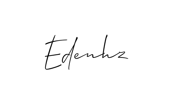 Use a signature maker to create a handwritten signature online. With this signature software, you can design (Allison_Script) your own signature for name Edenhz. Edenhz signature style 2 images and pictures png