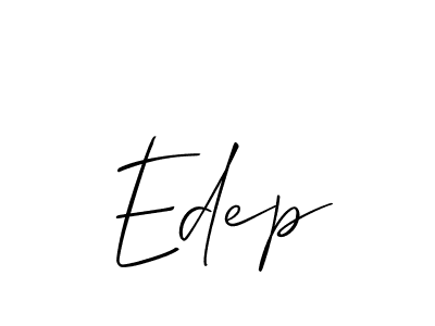 Allison_Script is a professional signature style that is perfect for those who want to add a touch of class to their signature. It is also a great choice for those who want to make their signature more unique. Get Edep name to fancy signature for free. Edep signature style 2 images and pictures png