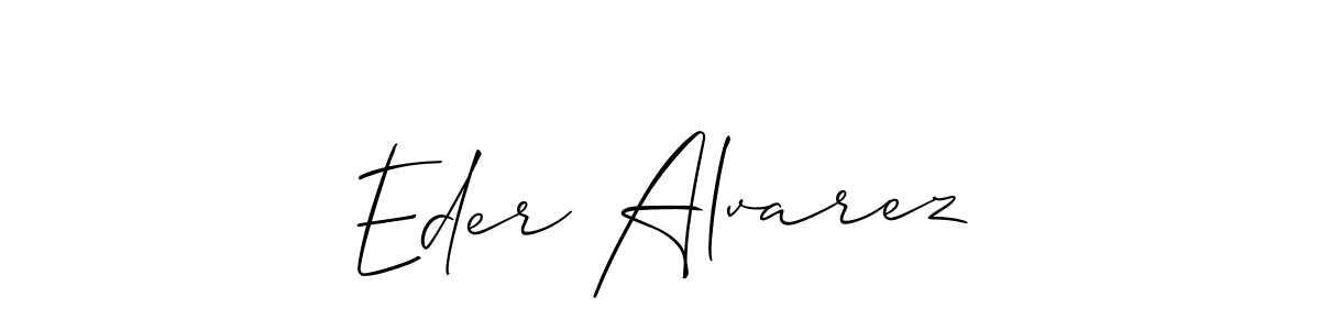 It looks lik you need a new signature style for name Eder Alvarez. Design unique handwritten (Allison_Script) signature with our free signature maker in just a few clicks. Eder Alvarez signature style 2 images and pictures png