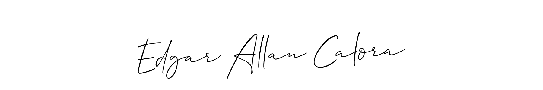 Allison_Script is a professional signature style that is perfect for those who want to add a touch of class to their signature. It is also a great choice for those who want to make their signature more unique. Get Edgar Allan Calora name to fancy signature for free. Edgar Allan Calora signature style 2 images and pictures png