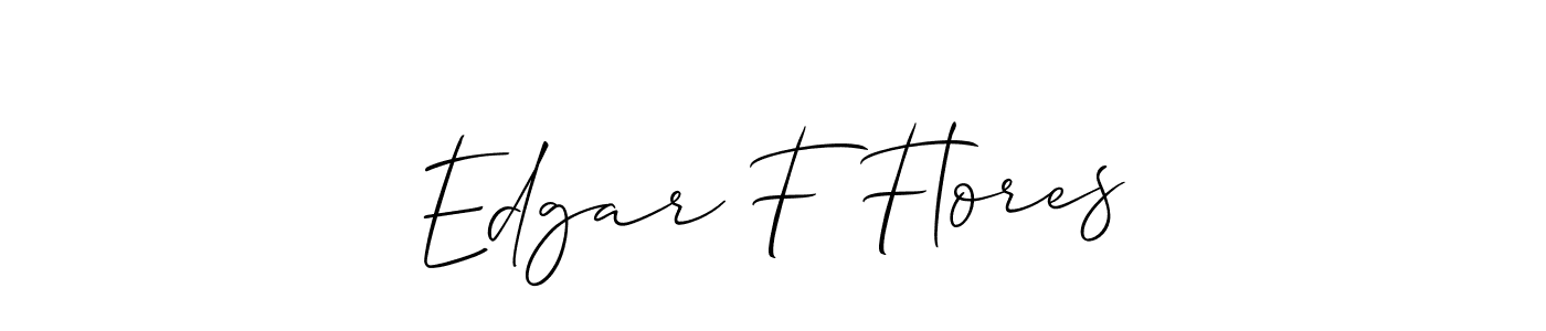 Use a signature maker to create a handwritten signature online. With this signature software, you can design (Allison_Script) your own signature for name Edgar F Flores. Edgar F Flores signature style 2 images and pictures png