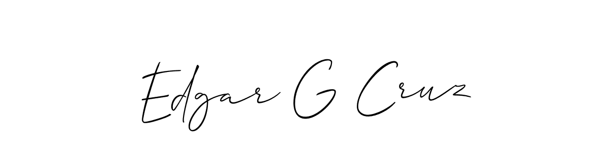 How to Draw Edgar G Cruz signature style? Allison_Script is a latest design signature styles for name Edgar G Cruz. Edgar G Cruz signature style 2 images and pictures png