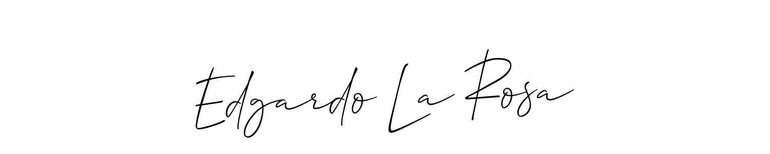 Create a beautiful signature design for name Edgardo La Rosa. With this signature (Allison_Script) fonts, you can make a handwritten signature for free. Edgardo La Rosa signature style 2 images and pictures png