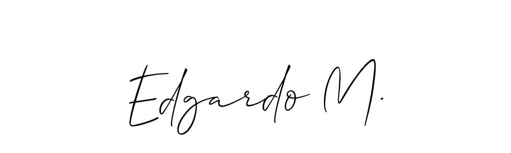 Allison_Script is a professional signature style that is perfect for those who want to add a touch of class to their signature. It is also a great choice for those who want to make their signature more unique. Get Edgardo M. name to fancy signature for free. Edgardo M. signature style 2 images and pictures png