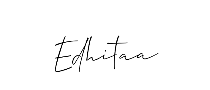 How to make Edhitaa signature? Allison_Script is a professional autograph style. Create handwritten signature for Edhitaa name. Edhitaa signature style 2 images and pictures png
