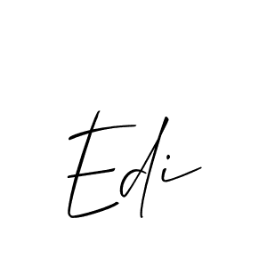 Create a beautiful signature design for name Edi. With this signature (Allison_Script) fonts, you can make a handwritten signature for free. Edi signature style 2 images and pictures png