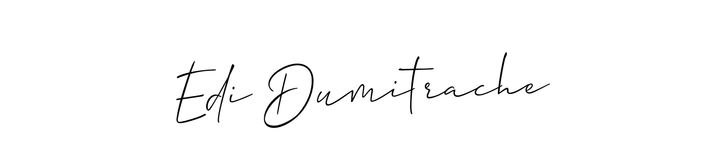 Also You can easily find your signature by using the search form. We will create Edi Dumitrache name handwritten signature images for you free of cost using Allison_Script sign style. Edi Dumitrache signature style 2 images and pictures png