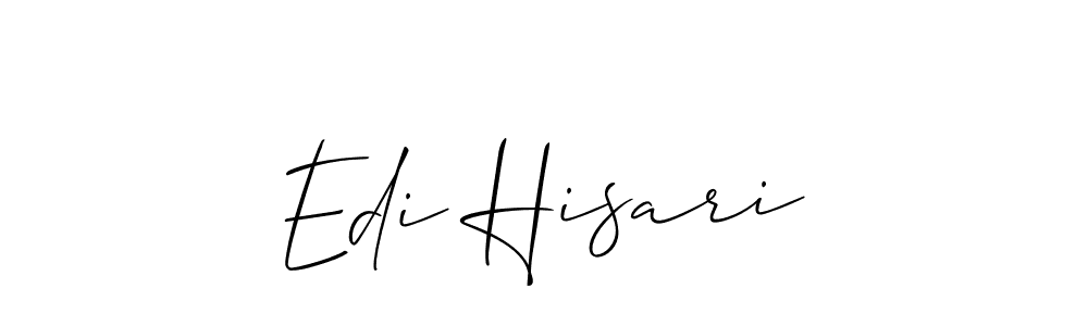 How to Draw Edi Hisari signature style? Allison_Script is a latest design signature styles for name Edi Hisari. Edi Hisari signature style 2 images and pictures png