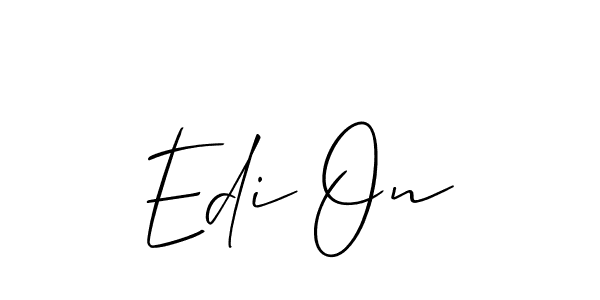 if you are searching for the best signature style for your name Edi On. so please give up your signature search. here we have designed multiple signature styles  using Allison_Script. Edi On signature style 2 images and pictures png