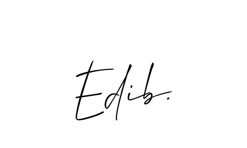 Also we have Edib. name is the best signature style. Create professional handwritten signature collection using Allison_Script autograph style. Edib. signature style 2 images and pictures png