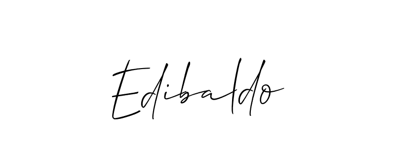 Design your own signature with our free online signature maker. With this signature software, you can create a handwritten (Allison_Script) signature for name Edibaldo. Edibaldo signature style 2 images and pictures png