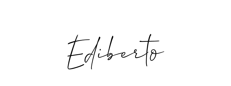 How to make Ediberto name signature. Use Allison_Script style for creating short signs online. This is the latest handwritten sign. Ediberto signature style 2 images and pictures png