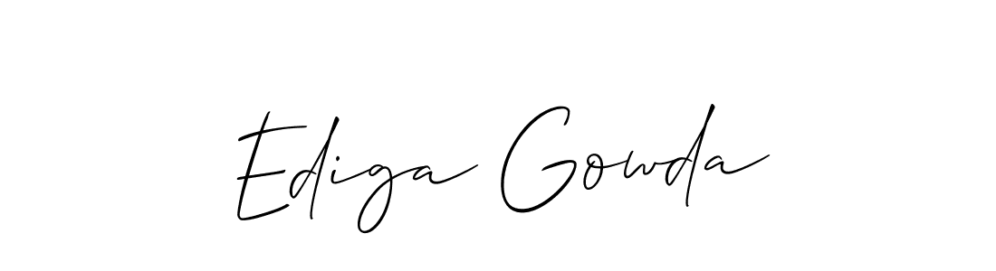 Ediga Gowda stylish signature style. Best Handwritten Sign (Allison_Script) for my name. Handwritten Signature Collection Ideas for my name Ediga Gowda. Ediga Gowda signature style 2 images and pictures png