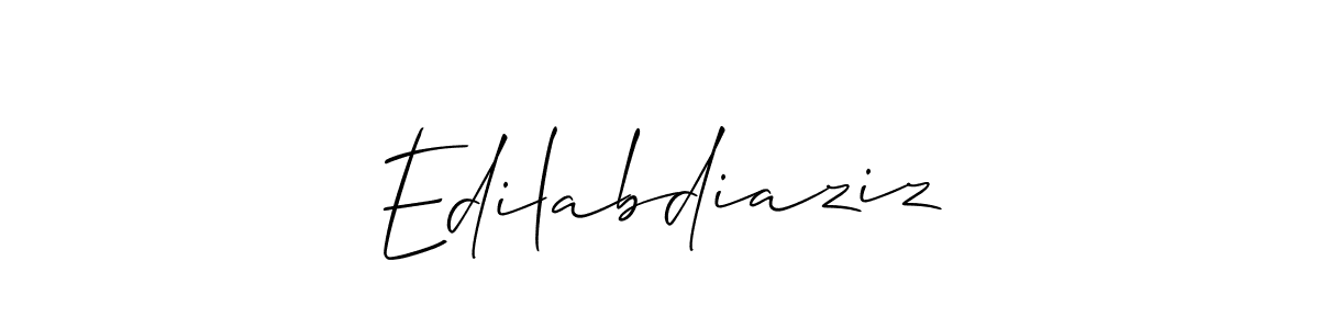 Use a signature maker to create a handwritten signature online. With this signature software, you can design (Allison_Script) your own signature for name Edilabdiaziz. Edilabdiaziz signature style 2 images and pictures png