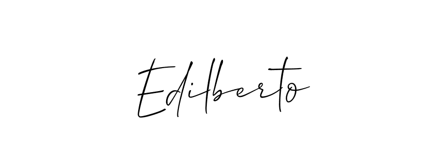 The best way (Allison_Script) to make a short signature is to pick only two or three words in your name. The name Edilberto include a total of six letters. For converting this name. Edilberto signature style 2 images and pictures png