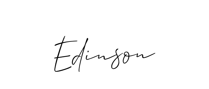 How to make Edinson name signature. Use Allison_Script style for creating short signs online. This is the latest handwritten sign. Edinson signature style 2 images and pictures png
