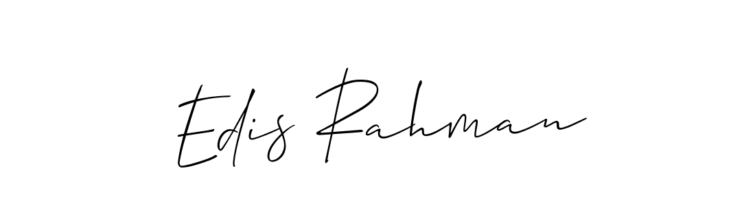 Similarly Allison_Script is the best handwritten signature design. Signature creator online .You can use it as an online autograph creator for name Edis Rahman. Edis Rahman signature style 2 images and pictures png