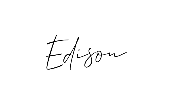 Make a beautiful signature design for name Edison. Use this online signature maker to create a handwritten signature for free. Edison signature style 2 images and pictures png