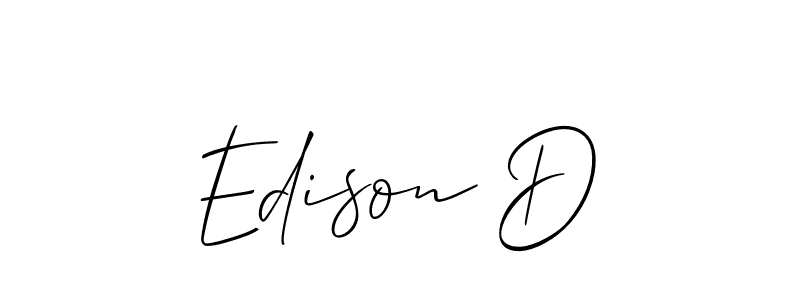 Also we have Edison D name is the best signature style. Create professional handwritten signature collection using Allison_Script autograph style. Edison D signature style 2 images and pictures png